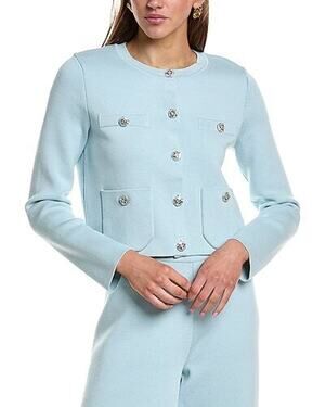 Endless Rose Knit Long Sleeve Cardigan in Blue - M
